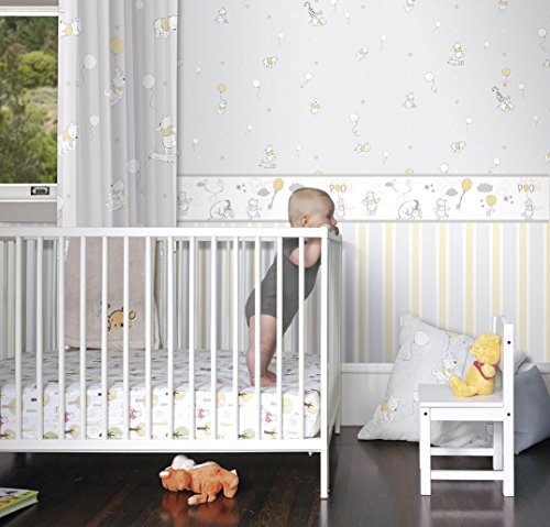 Rasch Textil selbstklebende Papierborte Bordüre – Kollektion Disney Fantasy Deco P35212 Winnie Pooh weiß beige rosa - 2