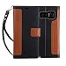 Produktbild Galaxy Note 8 Hülle,Galaxy Note 8 Duos Hülle, ISIN Handy Fall Serie Premium PU-Leder Schutzhülle für Samsung Galaxy Note 8 6,3 Zoll Infinity Touch-Display Android 7.1 Smartphone (Schwarz + Braun)