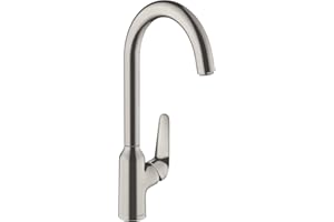 hansgrohe Focus M42 Jednouchwytowa bateria kuchenna 220, 1jet stal szlachetna, 71802800