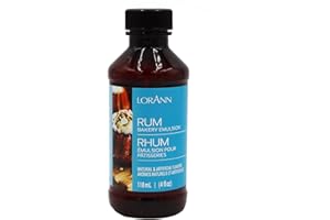 Lorann Oils Bakery Emulsions Natural and Artificial Flavor 4oz-Rum, Other, Multicoloured, 6.82 x 6.82 x 13.43 cm