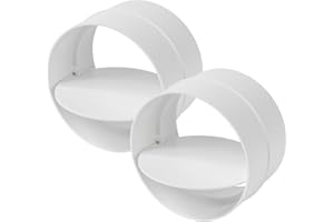 Vent Systems 10 cm, 2 pezzi ammortizzatori di ritorno, chiusura in plastica ABS usa e getta per flusso d'aria, 100 mm