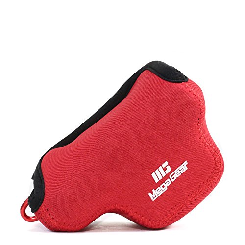  Ultra Light   N  opr  ne Sac Camera Case MegaGear  avec Mousqueton pour Nikon 1 J4  Nikon 1 J5 avec 10-30mm  Rouge 