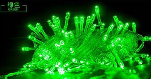 Xmas Candy Christmas String Light 20 Meters 200 LEDs Window Curtain Wedding Party Halloween Garden Bedroom Outdoor Indoor Wall Decorations (mult colorful,8 modes,tail plug ) , green