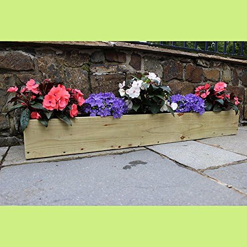 Devonshire Wood PAIR HANDMADE WOODEN FLOWER HERB VEGETABLE TROUGHS PLANTERS - 120CM