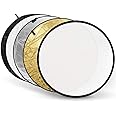 Godox RFT-05-110110 Collapsible 5 in 1 Reflector with Bag - Translucent, Silver, Gold, White, and Black for Studio Photography Lighting and Outdoor Lighting (110cm)