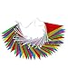 Produktbild itemer Multicolor Triangle Flagge Banner Kunststoff Pennant Banner, doppelseitig Bedruckte Wimpelkette Banner Indoor-/Outdoor für Hochzeit Geburtstag Party Feiern und Veranstaltungen Festival Party Dekoration, 50m*16cm*27cm, 50 cm
