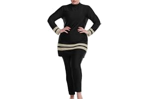 Generisk burkini dam muslimsk baddräkt badkläder mode hijab 3 delar långärmad islamisk helkropp blygsam ogenomskinlig vattena