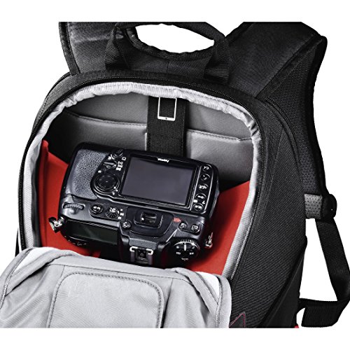 Hama Kamerarucksack für 2 DSLR Kameras und Ausrüstung (Fotorucksack, 21 L, Schnellzugriff, Tabletfach, Regenschutz, Stativhalterung, handgepäcktauglich) Kameratasche schwarz - 12