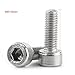 Produktbild 50 stücke M5 SS304 Edelstahl Innensechskant Cap Head Vollgewinde Schrauben Schrauben Fastener für industrie und bau befestigungselemente(M5*10)