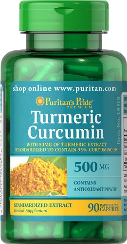 Preisvergleich Produktbild Puritans Pride Turmeric Curcumin 500mg 90 Capsules