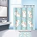 Produktbild Godagoda Badvorhang Creative Cartoon Horn Muster Druck Wasserdicht Duschvorhang 180x200cm