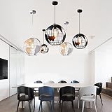 wings of wind – Moderne Weltkarte Leuchter E27 Pendelleuchte Deckenleuchte Bunte Glas Lampshade (Weiß) - 5