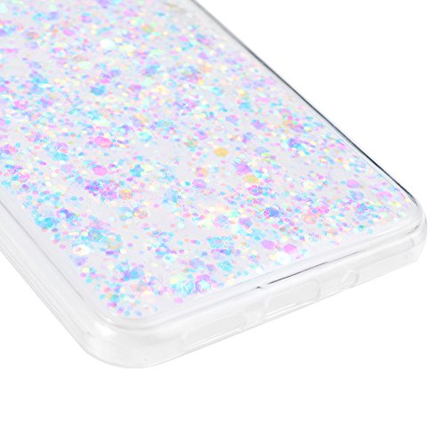 Badalink Hülle Huawei P10 Lite Slimcase Glitzer Schutzhülle Hülle PMMA + TPU Rückschale Schutz Hülle Case Tasche Wasserdicht Einteilige Handyhülle Stoßstangen Case Hellrosarot - 6
