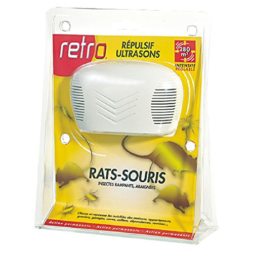 Retro - rus3 - Répulsif ultrasons rats souris loirs lérots 280m2