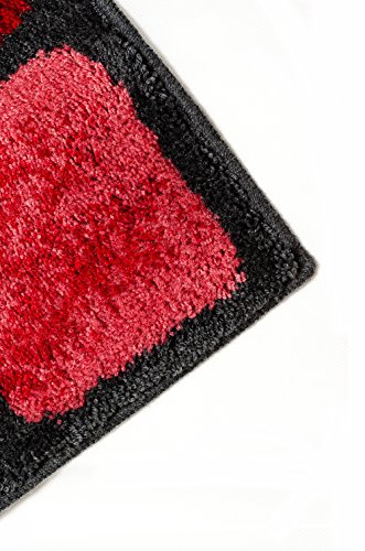 SCHÖNER WOHNEN-Kollektion, Mauritius, Badteppich, Badematte, Badvorleger, Design Box – rot, Oeko-Tex 100 zertifiziert, 60 x 100 cm - 2