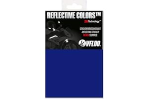 VFLUO 3M Reflective Colors™, Feuille rétro réfléchissant à découper pour Casque Moto, Scooter, vélo, Multi-Usage, 3M Technology™, 10 x 15 cm, Bleu foncé