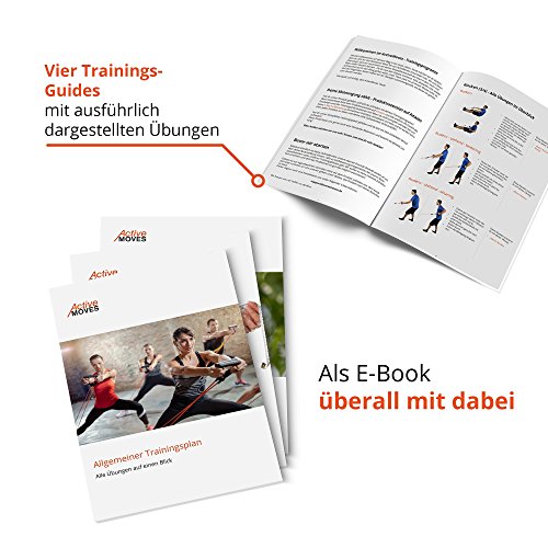 ActiveMoves Resistance Bands Set mit Trainingsbänder bis zu 47,5 kg Widerstand - 7