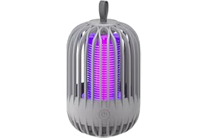 Wisada Lampada antizanzare a 360° con luce UV, zanzariera elettrica grigia cattura insetti, dispositivo di controllo dei parassiti ad alta efficienza per casa, ufficio, terrazza, cucina