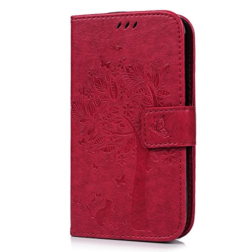 Badalink H  lle f  r Samsung  Galaxy Grand Neo i9060 H  lle Schutzh  lle Bunt Druck PU Leder Flip Wallet Case Brieftasche mit Magnetverschluss B  ume 