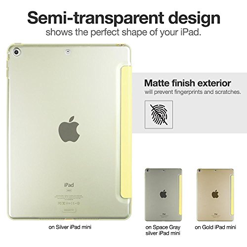 iPad Mini Hülle, ESR® Yippee Series Auto Aufwachen / Schlaf Funktion PU Ledertasche mit Durchschaubar Rückseite Abdeckung Schutzhülle für iPad mini 3/2/1 (Frühling Vanila) - 6