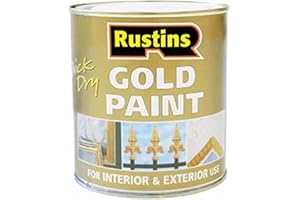 Rustins Peinture à séchage rapide pour bois et métal Doré 500ML