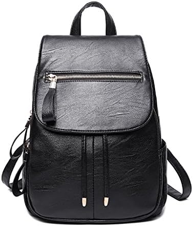CLOTHES- Korean Version Fashion Simple Wild Beam Pocket Soft Leather Ladies Backpack