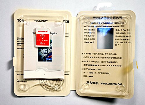 voorca 8 GB Wireless WiFi Class 10 WiFi SD-Speicherkarte für alle Produkte mit SDHC Card - 4