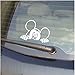 Mickey Mouse Funny Car Sticker Graphic Vinyl Cut Decal Gift New Decor White-Window,Bumper,Child,Kids,Micky Present
