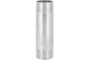 YMIKO Doppelnippel 1 Zoll Edelstahl, Rohrdoppelnippel Edelstahl, Rohrnippel 1 Zoll, NPT Bis 1 Zoll Nippel, Gewinderohr Verbindungsrohre Nippel und Formstücke