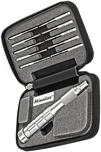Minadax® High-Quality Hardened 12-Piece Screwdriver Precision Mechanic Tool Set (Torx, Phillips, Slot, Torque, Pentalob) | Particularly Resilient | Including Case