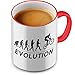 Produktbild Funtasstic Tasse Evolution MTB - Kaffeepott Kaffeebecher 375 ml, Farbe:rot