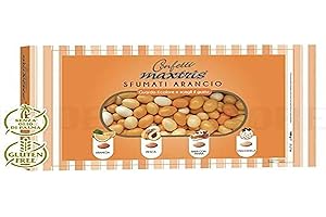 Confetti Maxtris, Confetti Italiani di MANDORLA, SFUMATO ARANCIO 4 GUSTI, 1 Kg.