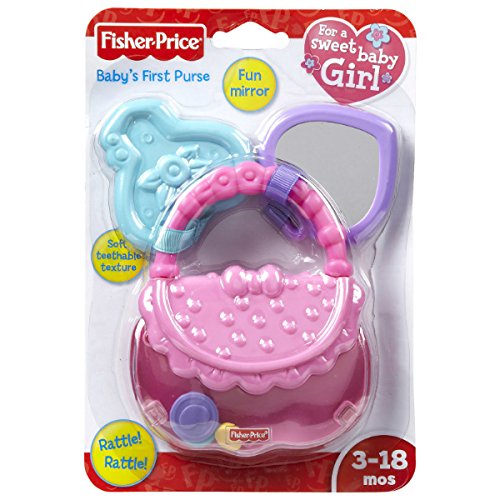 Baby Girls Fisher Price First Purse Teether Comes With A Three Teether Bracelet