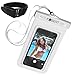 Price comparison product image Kobert Waterproof Cell Phone Case (Pro White), Dry Bag Pouch for iPhone 6s, 6s Plus Samsung Galaxy s7, s7 Edge, s6, Any Phone up to 6 Inches - White Strap and Armband