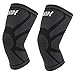 Produktbild Knee Compression Sleeve Support (1 Pair) & Compression for Weightlifting Powerlifting & CrossFit Best Squats Both Women & Men (Black, Large)