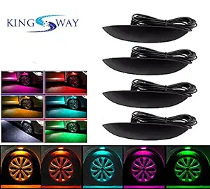 Kingsway Tire Atmosphere Lamps LED Decoration Lights Car Wheel Eyebrow Light Car Body Modified Exterior Atmosphere Light - Universal for all Cars (With Bluetooth Controller)
