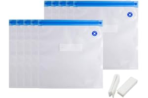 Sinzau 10 x 13 & 8.2 x 8.6 inches Sous Vide Bags Kit, Reusable Food Vacuum Sealed Bags, Kitchen Storage Bags for Food Sealer, BPA Free, Pack of 20