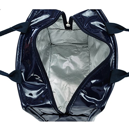iSuperb Wasserdicht Kühltasche Mtagessen Tsche Isoliert Lunch Taschen Lunch Bag Cooler Bag für Arbeit und Schule 22x13x18.5cm (Dunkelblau) - 3