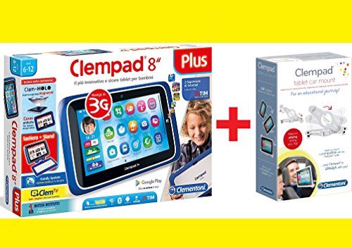Clementoni 16605LE LIMITED EDITION [versione 2017] â€“ ( Tablet Clempad 8â€ Plus 16605 Con Tablet Car Mount 13688 )