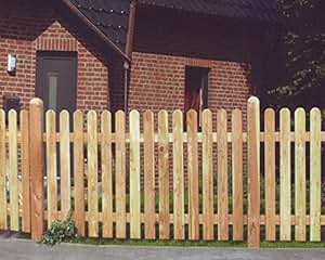 dynamic24 Holsteinzaun Lärche 180x120 Zaun Holz Holzzaun Gartenzaun