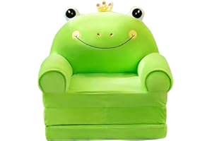 Rpporm Faltbarer Kinder-KinderSofa-Rückenlehen-Sessel 2 in 1 Faltbarer Kinder-Sofa-Sessel Cute Comic Lazy Sofa-Kinder flip up Sofa-Bett für Wohnzimmer Zierkissen Mit Füllung Landhaus