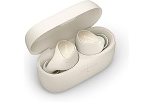 Jabra Elite 4 - Écouteurs sans Fil Bluetooth à réduction de Bruit Active - Discrets et Confortables, Lecture Tap Spotify, Google Fast Pair, Microsoft Swift Pair et Bluetooth Multipoint - Beige Clair