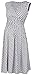 Happy Mama. Women's Maternity Empire Waist Stretch Sleeveless Dress Skater. 110p (White with Dots, UK 18)