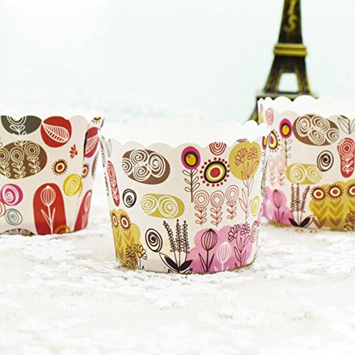 CAN_Deal 100 Stück Muffin Backformen aus stabilem Papier, groß Ø 5 cm, Muffinförmchen / Cupcake Backformen - 6