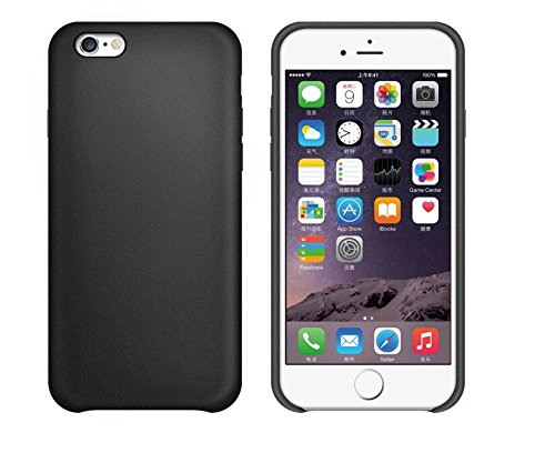 Apple iphone 7 Hülle PU Ledertasche Cover Tasche schicke Schutzhülle robust Schutz Handyschale f. (iphone 7, schwarz)