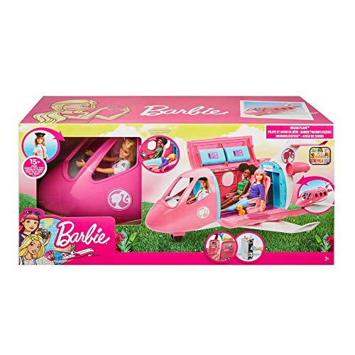 Barbie GJB33 - Reise Traumflugzeug Flugzeug mit Puppe und Zubehör, Puppen Spielzeug ab 3 Jahren - 6