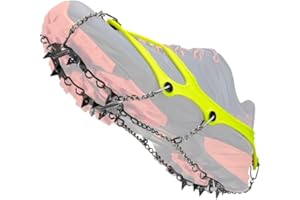 Nortec Crampones Fast para Fast Hiking y Trail Running Carrera de Invierno sobre Hielo y Nieve, Micro Crampones para Zapatos ultraligeros con Funda
