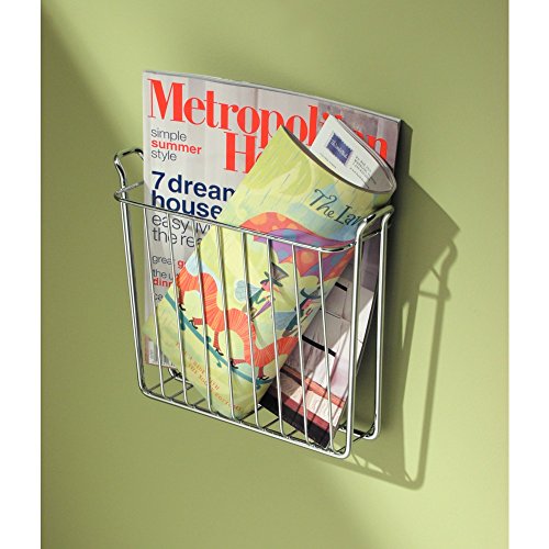 InterDesign Classico Zeitschriften- und Zeitungshalter fürs Bad – Wandmontiert, Chrom - 2