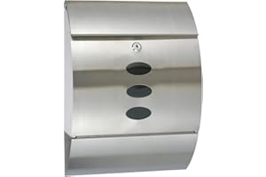 HI Boîte aux Lettres avec Porte-journaux en Acier Inoxydable