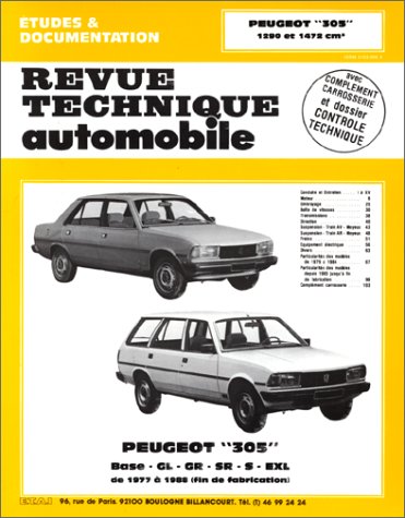 Télécharger E.T.A.I - Revue Technique Automobile 381.7 - PEUGEOT 305 - 1982 à 1988 Francais PDF